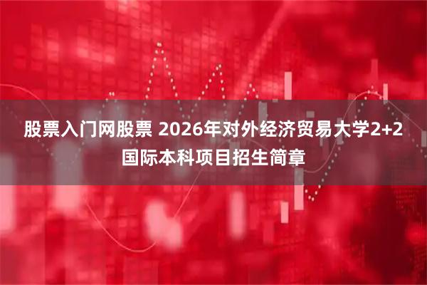 股票入门网股票 2026年对外经济贸易大学2+2国际本科项目招生简章